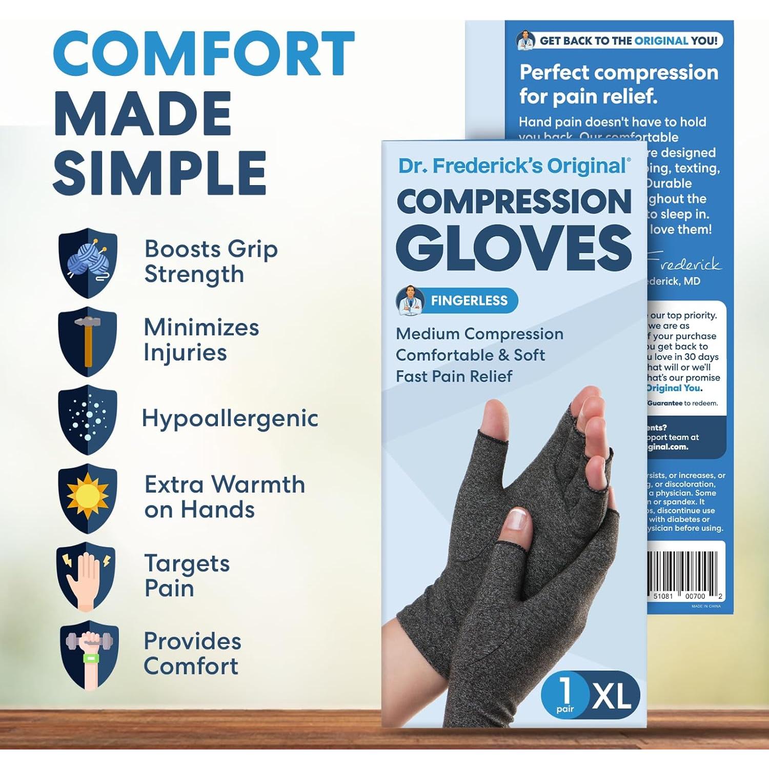 Guantes de Compresión Dr. Frederick XL para Artritis