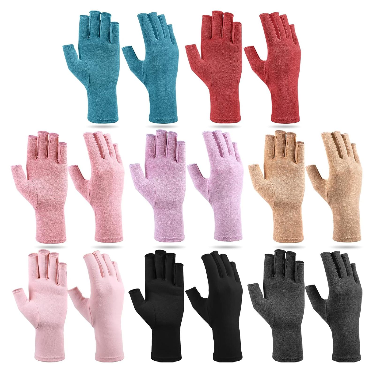 Guantes de compresión para artritis Crowye - 8 pares unisex