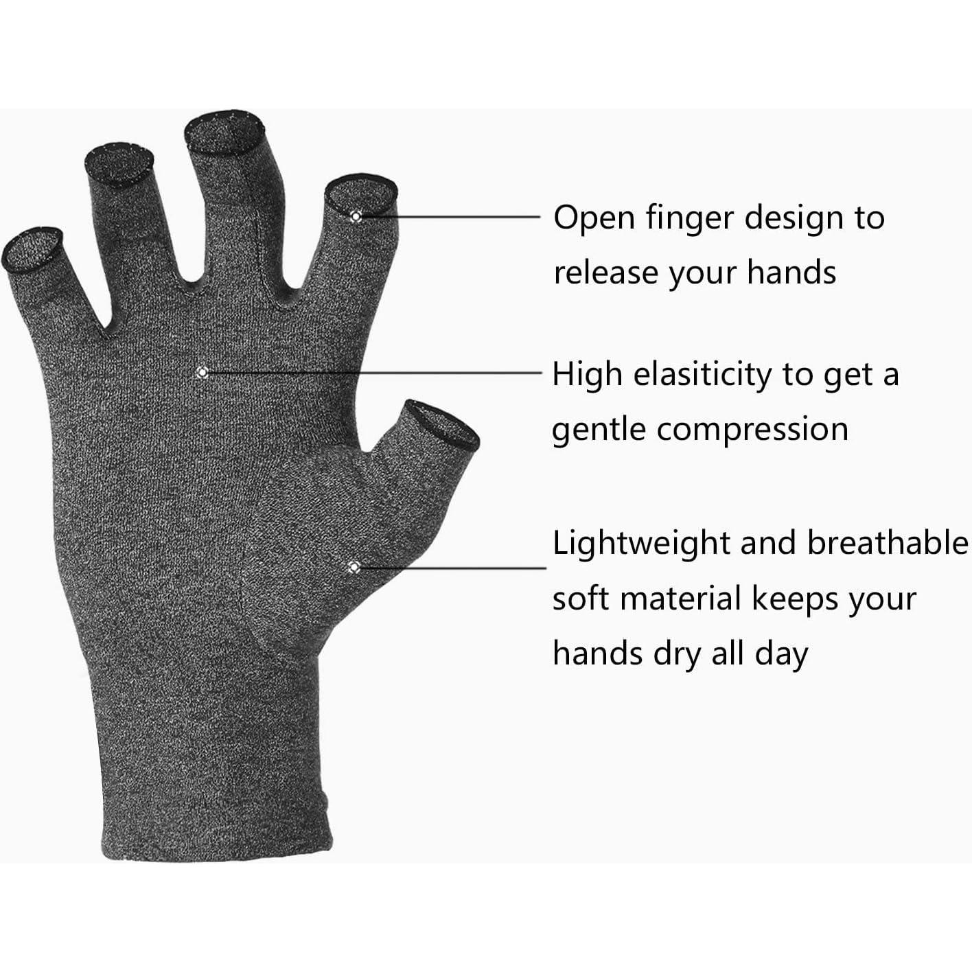 Guantes de Artritis Duerer Unisex Compresión Dedo Abierto