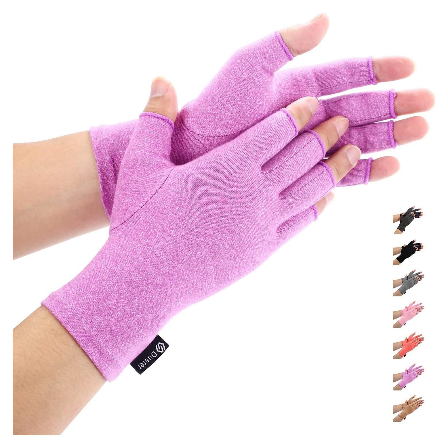 Guantes de Artritis Duerer Medianos Púrpura Compresión