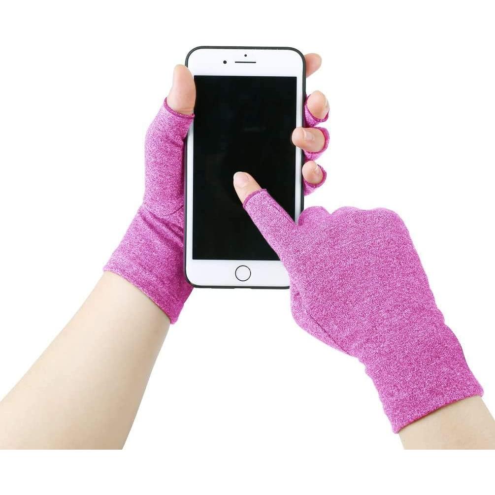 Guantes de Artritis Duerer Medianos Púrpura Compresión