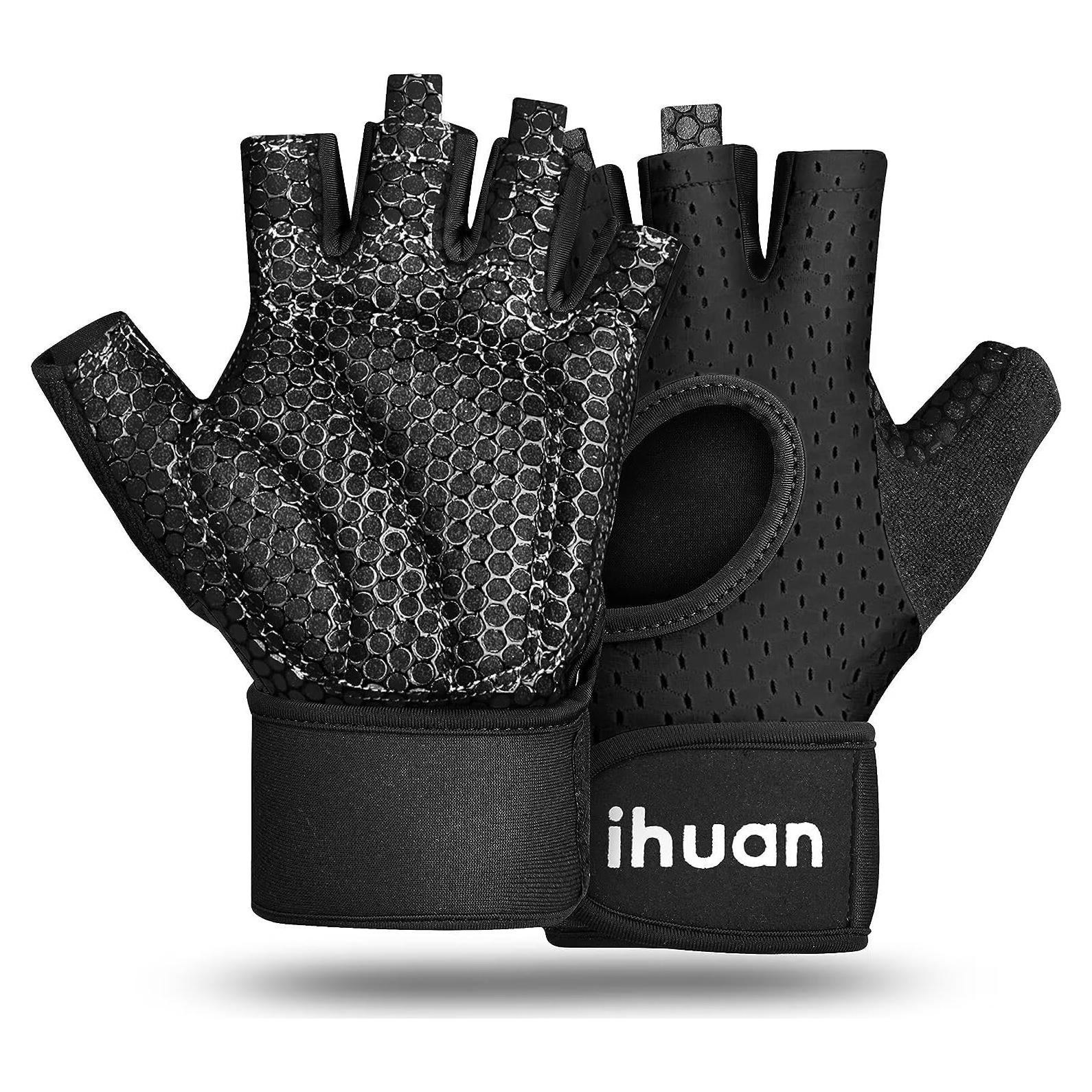 Guantes de Levantamiento Ihuan X-Small Negros Transpirables