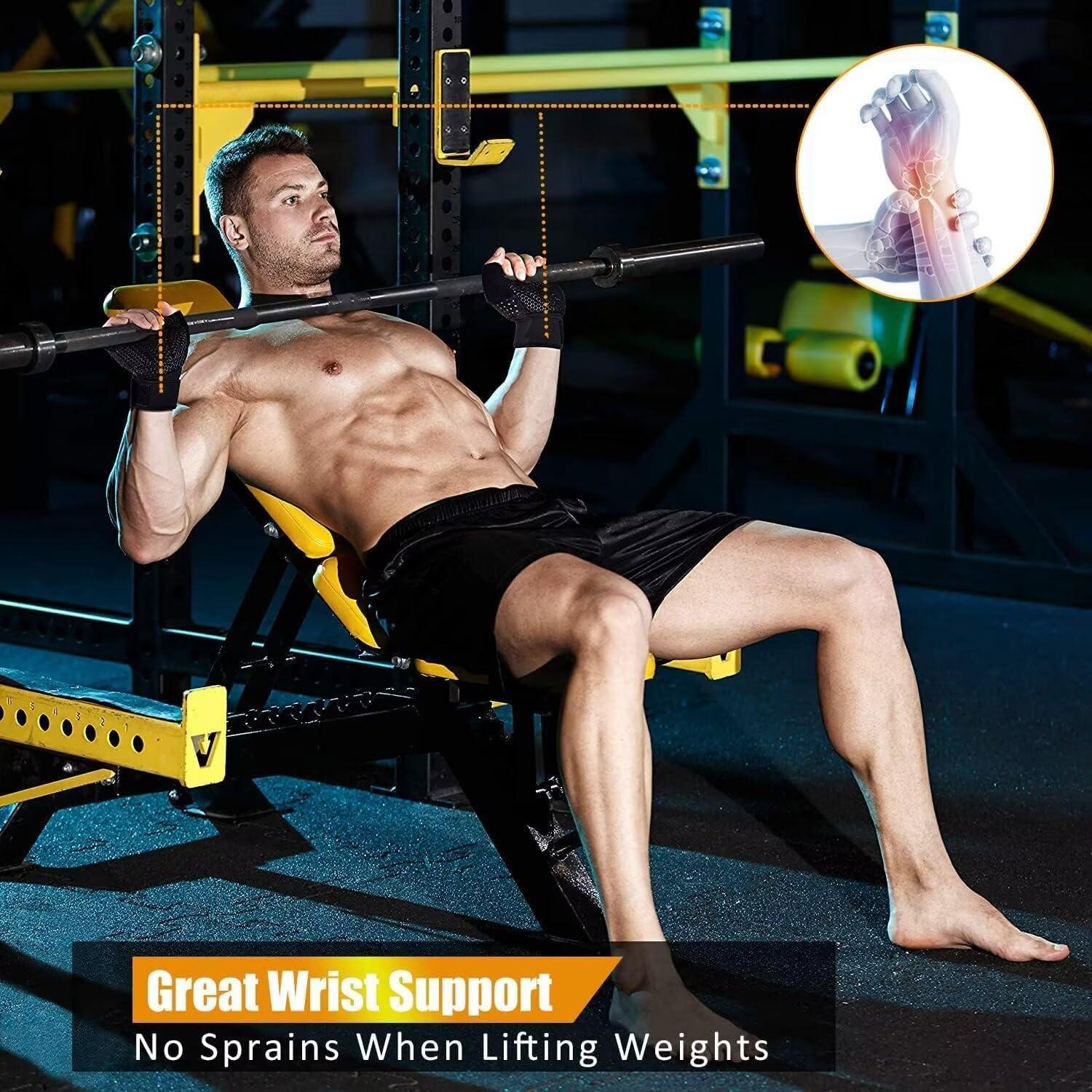 Guantes de Levantamiento Ihuan X-Small Negros Transpirables