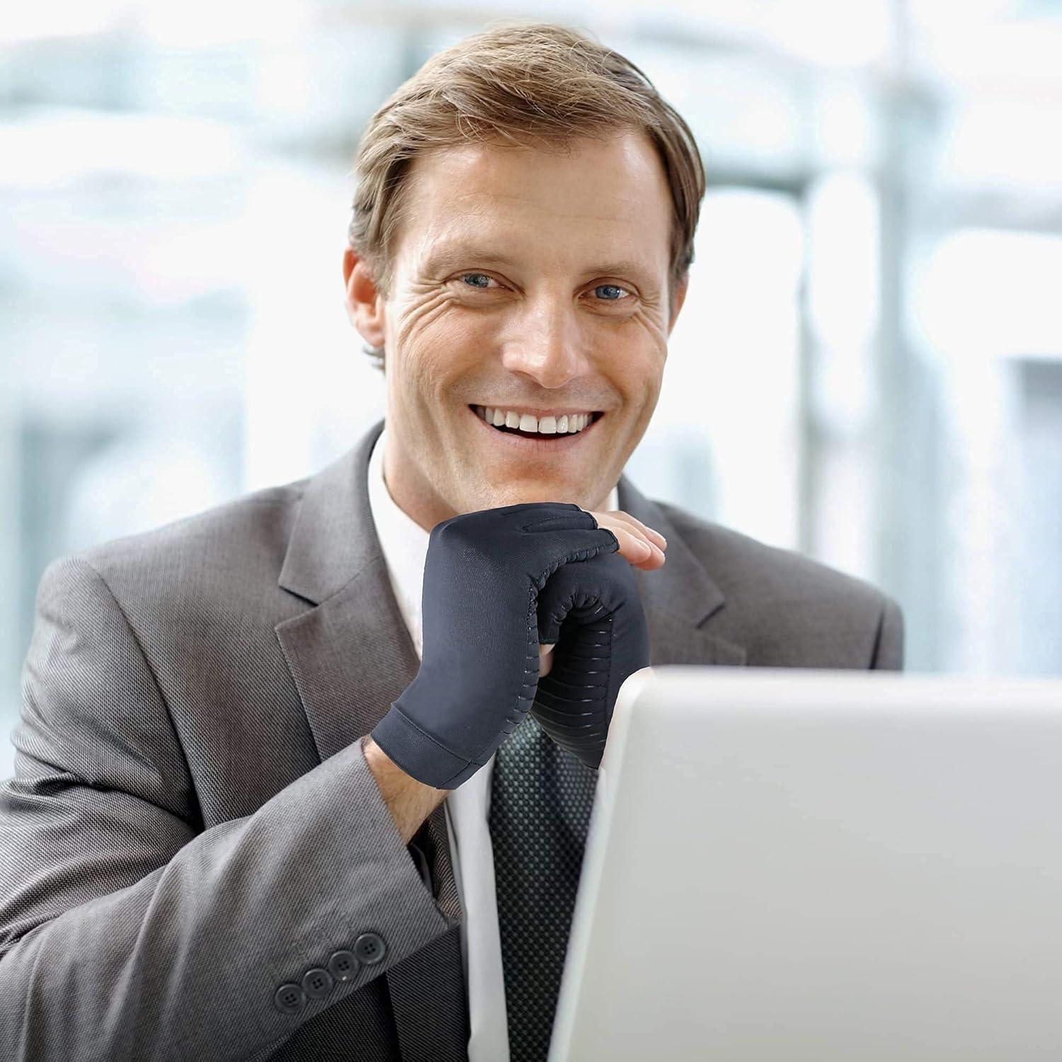 Guantes de compresión de cobre ITHW para artritis - Grande