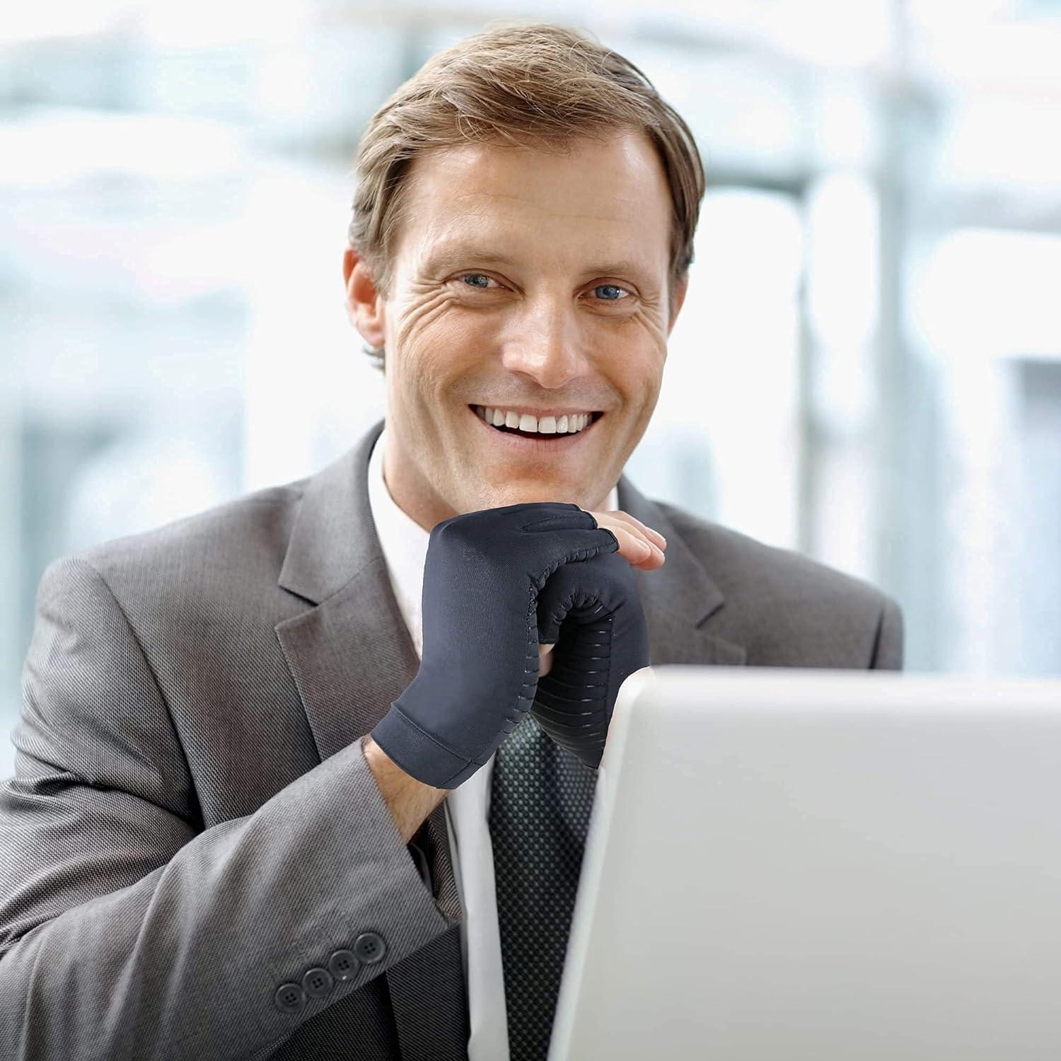 Guantes de Compresión de Cobre ITHW para Artritis - Grande