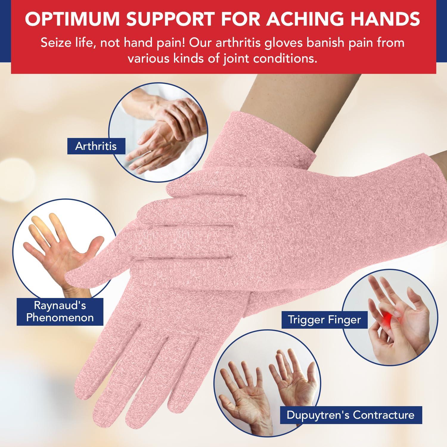 Guantes de Compresión Dr. Arthritis para Artritis - Rosa M