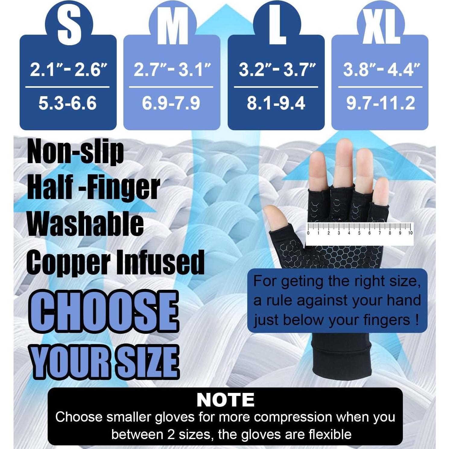 Guantes de Cobre Gorbgle para Artritis - Alivio Dolor Mano