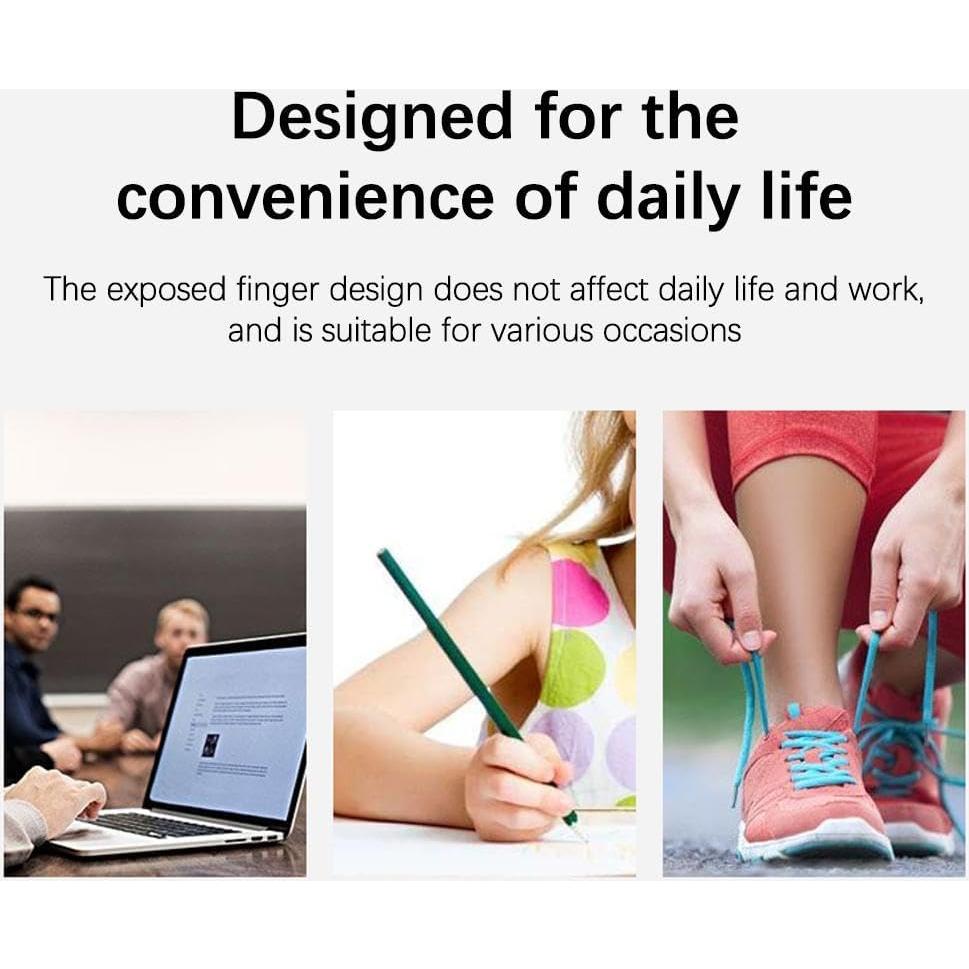 Copper Compression Arthritis Gloves,Arthritis Pain Relief Gloves,Fingerless Arthritis Carpal Tunnel Pain Relief Gloves,Hand Support Wrist Brace for Rheumatoid,Tendonitis,Swelling,Crocheting,Typing