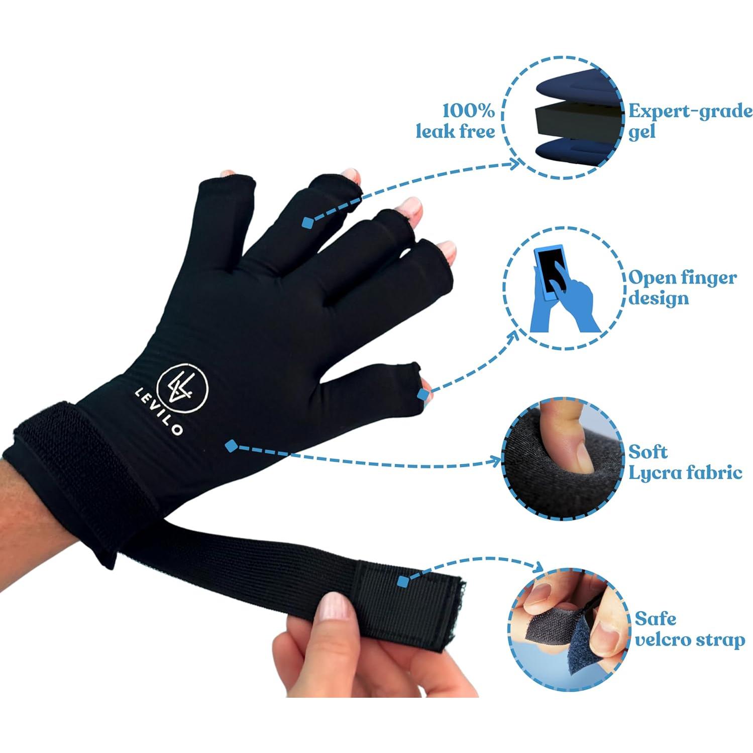 Guantes de Hielo LEVILO para Artritis y Tendinitis - 2 Pcs