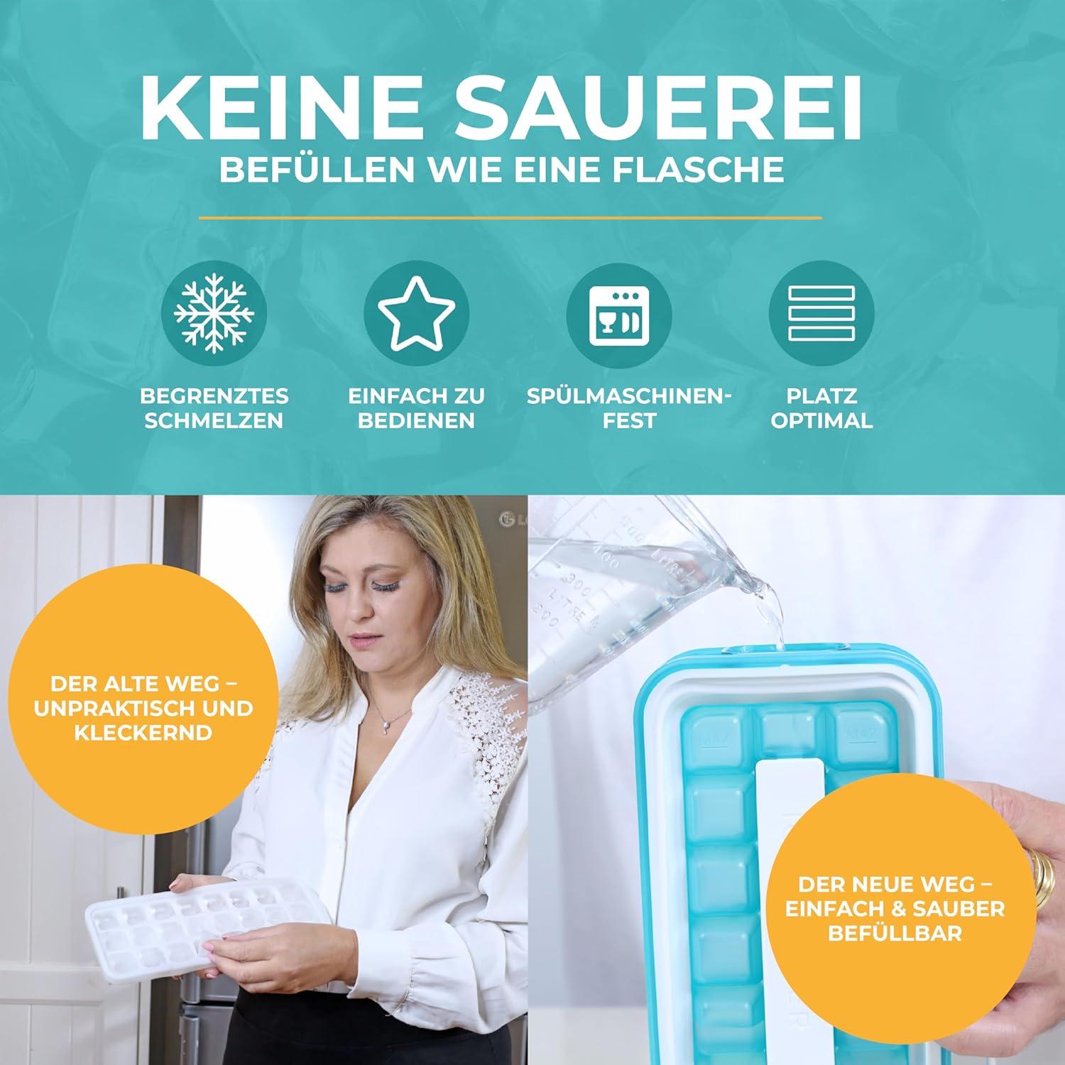 Bandeja de Hielo ICEBREAKER 54 Cubos Silicona con Tapa