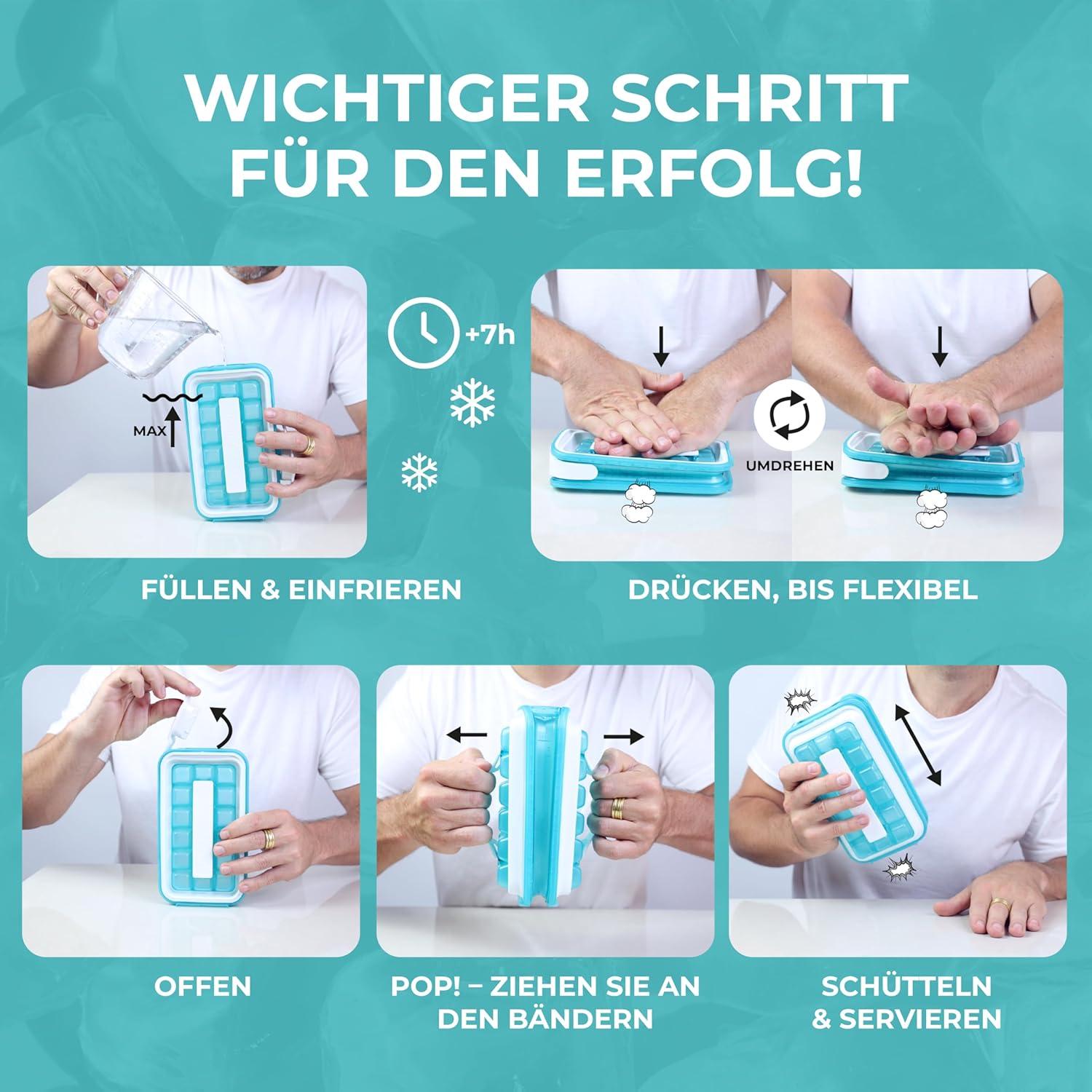 Bandeja de Hielo ICEBREAKER 54 Cubos Silicona con Tapa