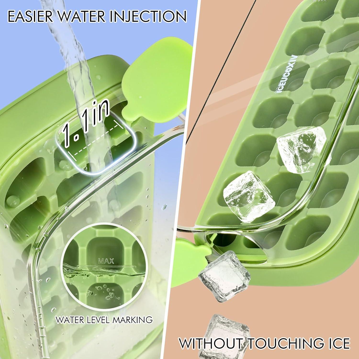 Bandeja de Hielo Silicone LettreQ 21 Cubos Fácil Liberación