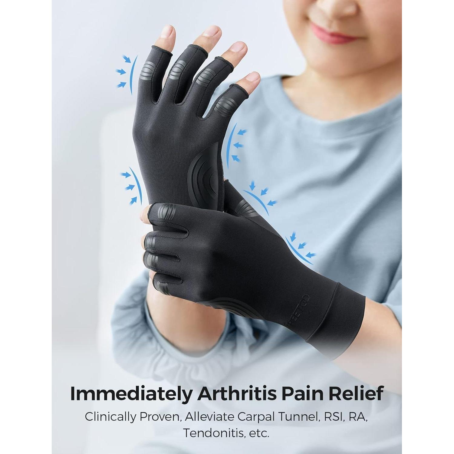 Guantes de Cobre FREETOO para Artritis Talla S Alivio Dolor