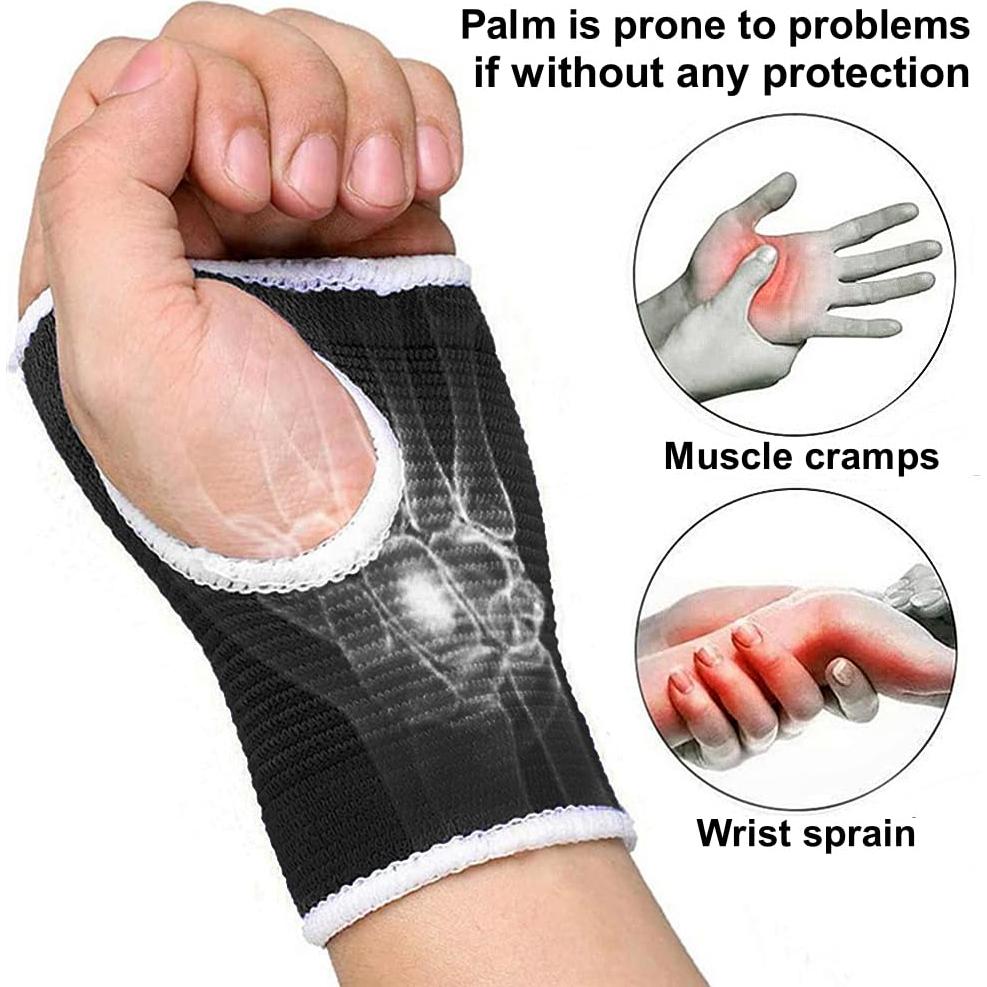 Mangas de Soporte para Muñeca JUSDIQIR Compresión Negro M