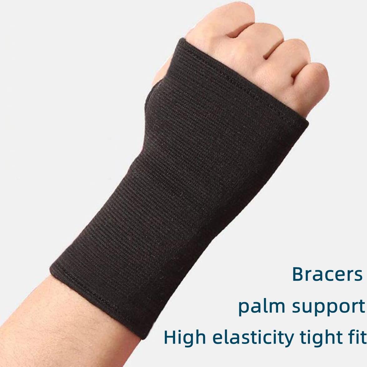 Mangas de Soporte para Muñeca JUSDIQIR Compresión Negro