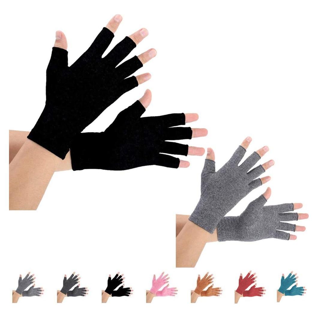 Guantes de Compresión Brace Master 2 Pares L Negro y Gris