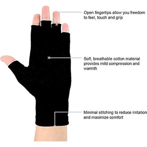 Guantes de Compresión Brace Master 2 Pares L Negro y Gris