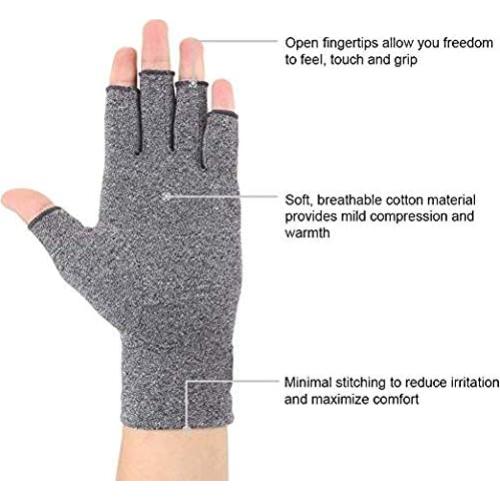 Guantes de Compresión Brace Master 2 Pares L Negro y Gris