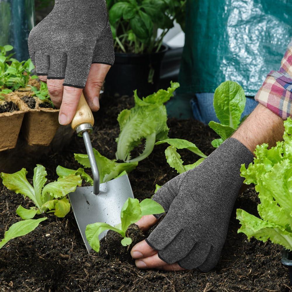 Guantes de Artritis Brace Master 2 Pares Compresión Gris