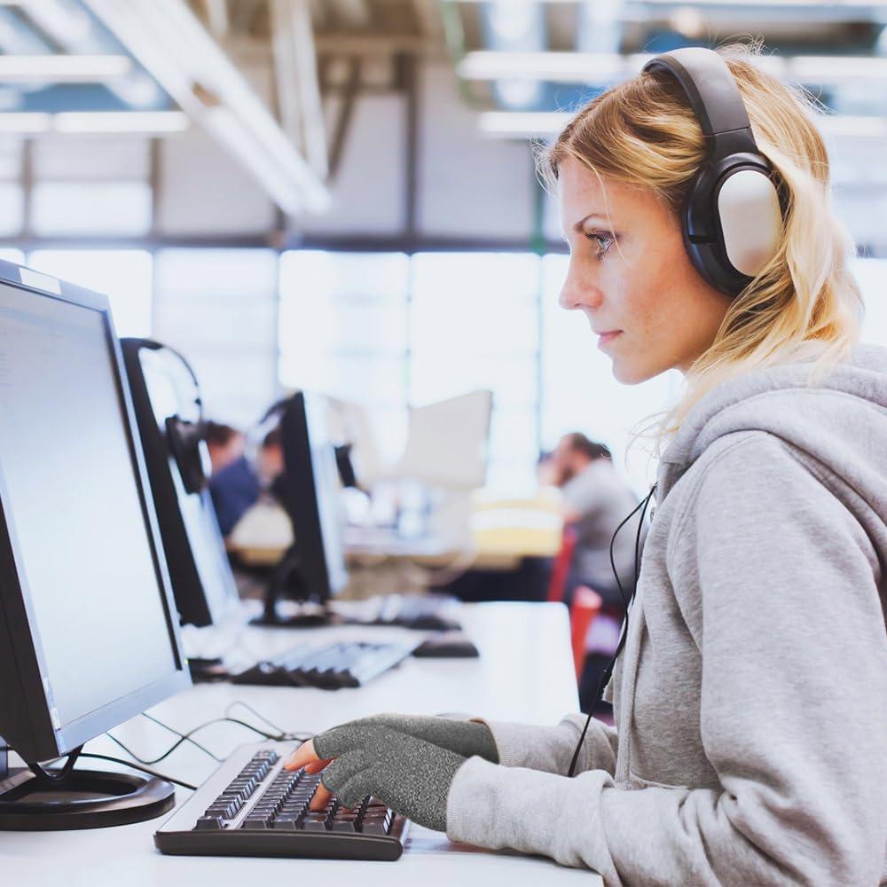 Guantes de Artritis Brace Master 2 Pares Compresión Gris