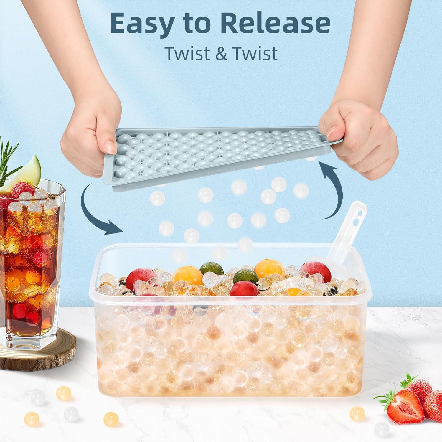 Bandejas de Hielo Mini WIBIMEN 4 Pack Redondas Azul