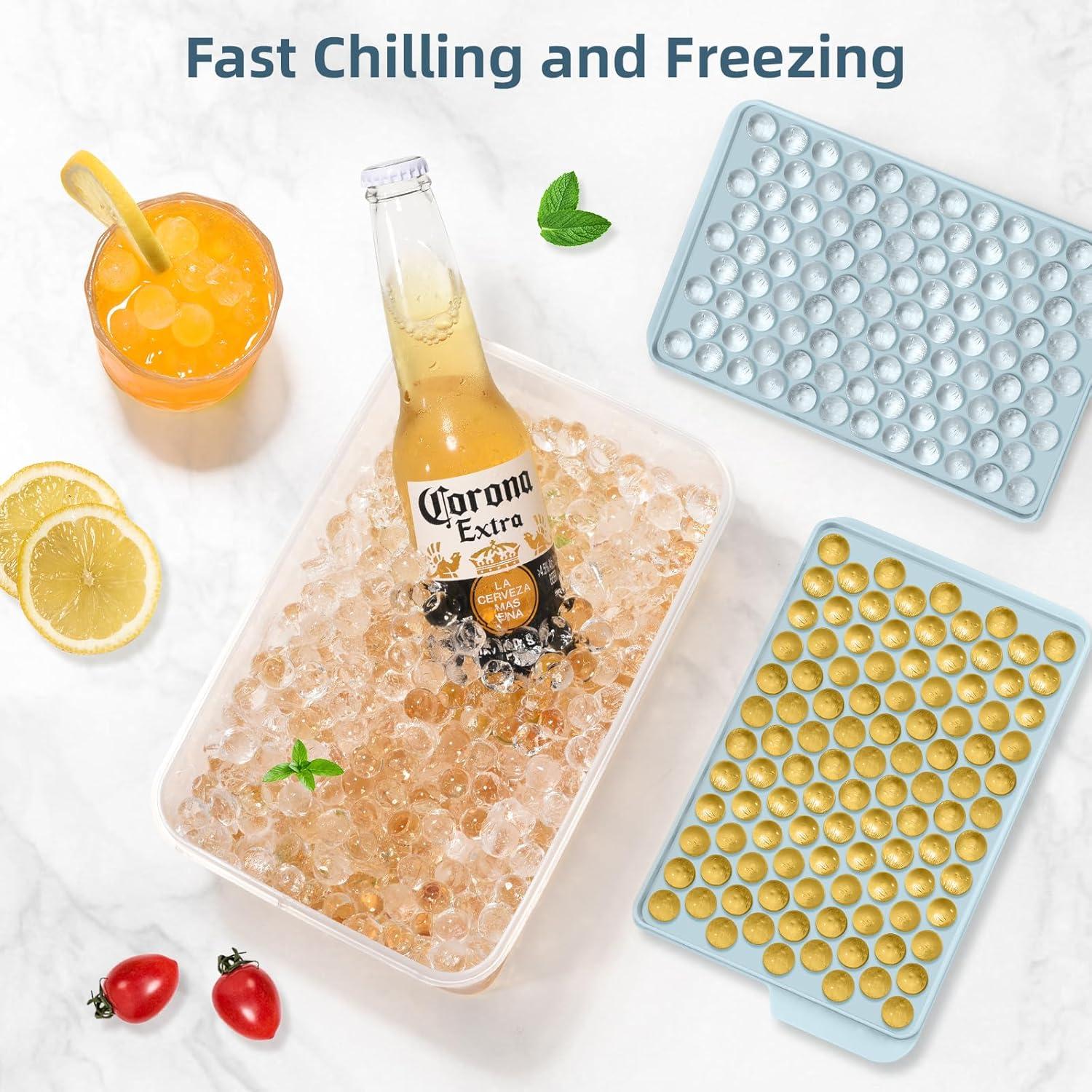 Bandejas de Hielo Mini WIBIMEN 4 Pack Redondas Azul