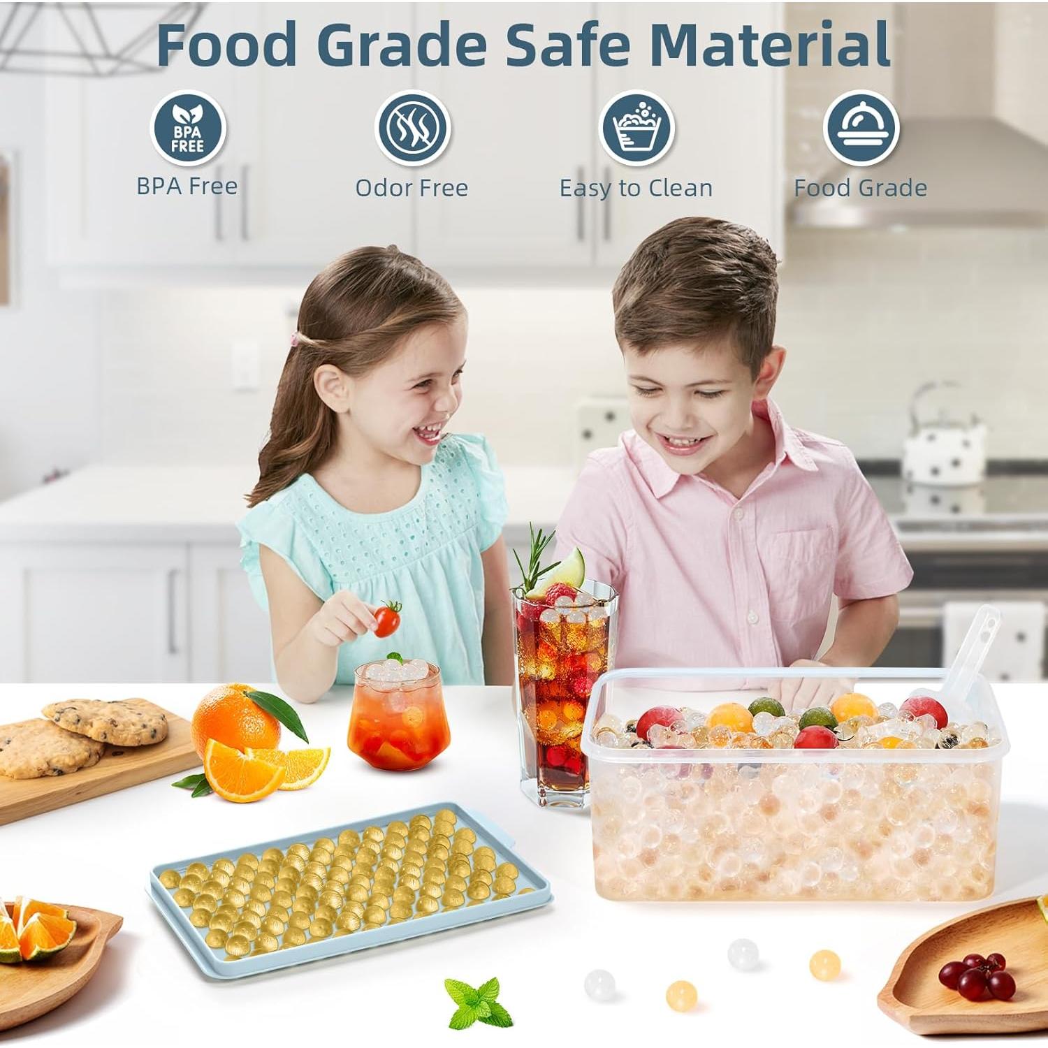 Bandejas de Hielo Mini WIBIMEN 4 Pack Redondas Azul