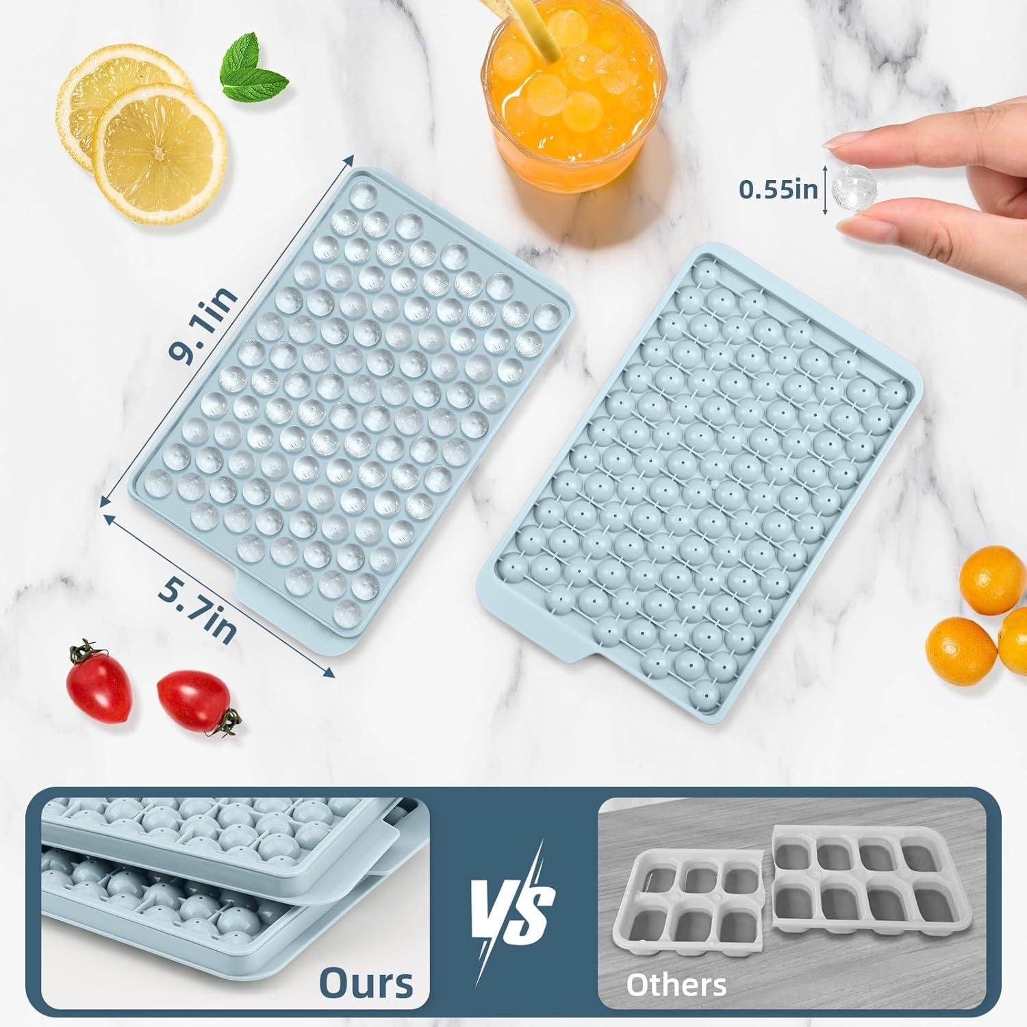 Bandejas de Hielo Mini WIBIMEN 4 Pack Redondas Azul