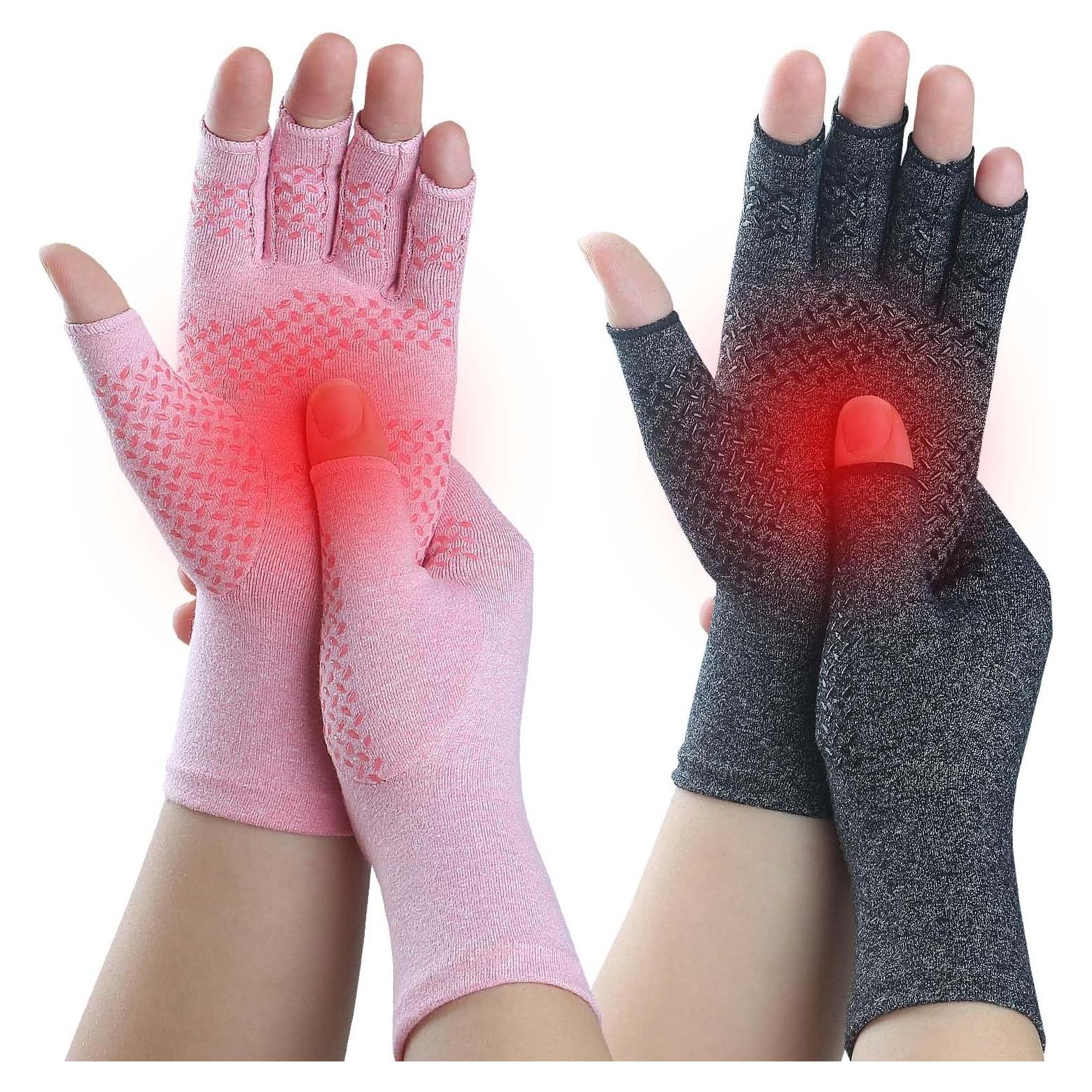 Guantes de Compresión Kecartu para Artritis - 2 Pares Medianos