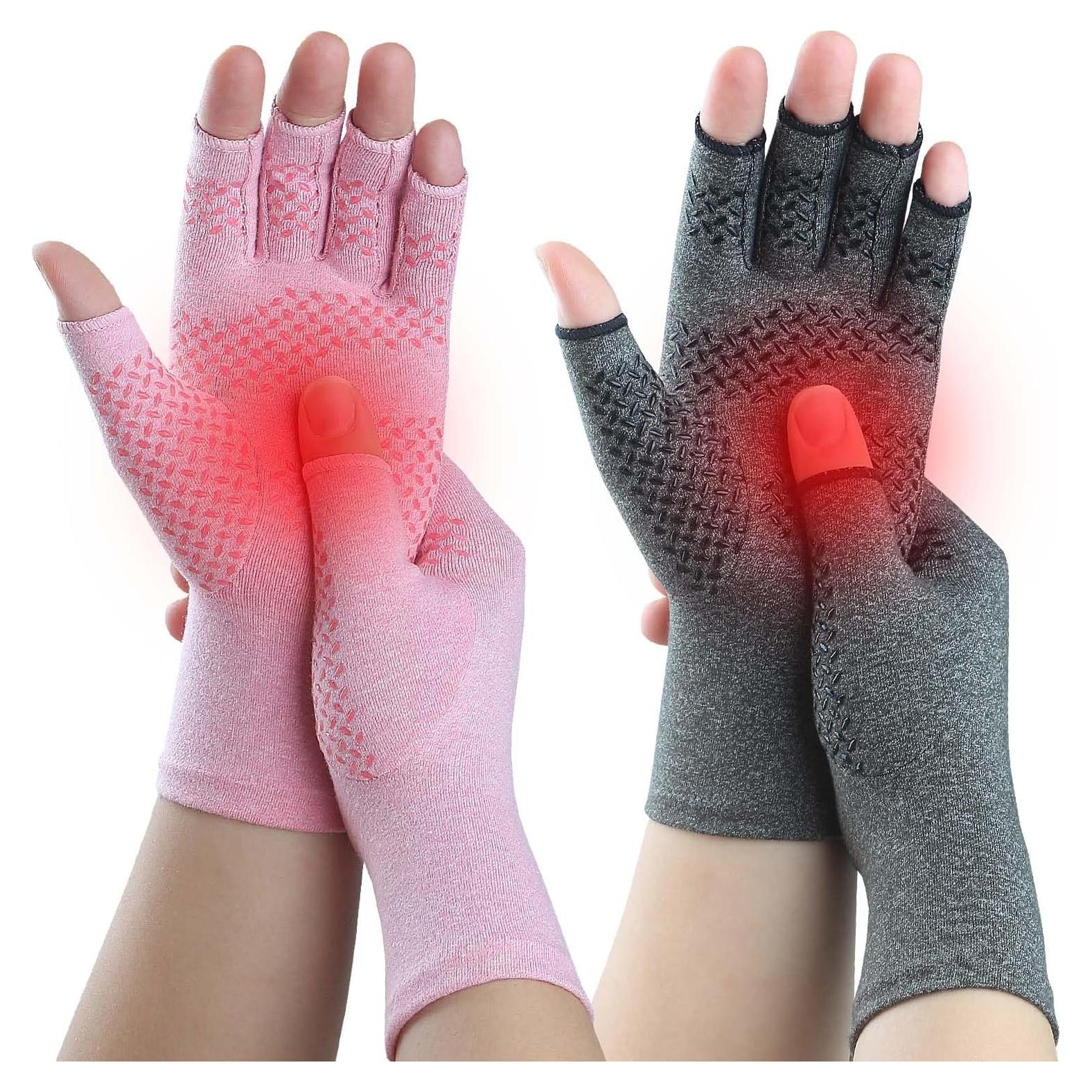 Guantes de Compresión Kecartu para Artritis - 2 Pares Medianos