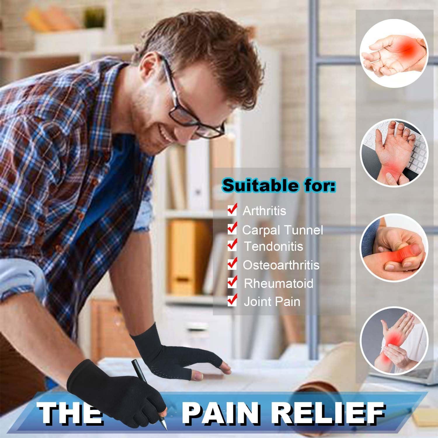 Guantes de Compresión Kecartu para Artritis - 2 Pares Medianos