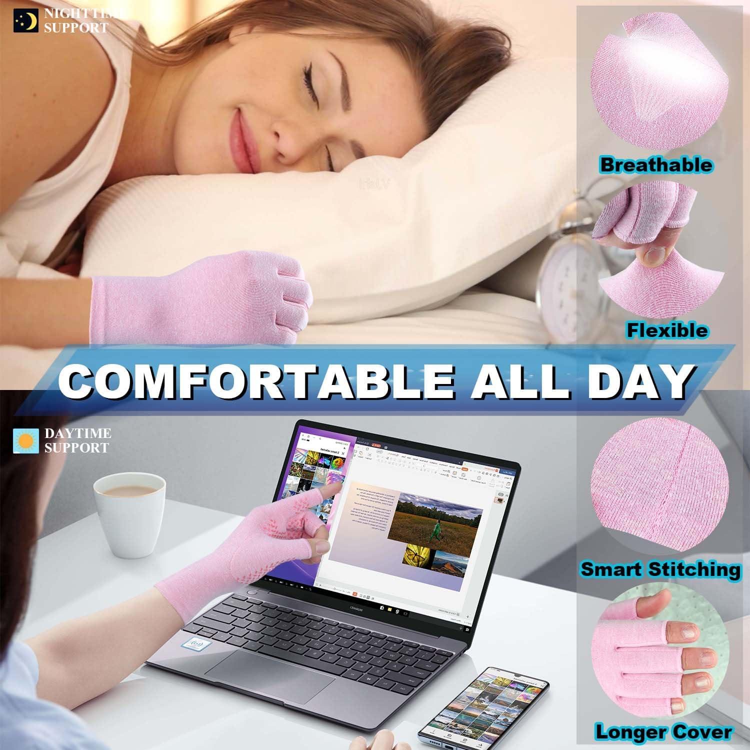 Guantes de Compresión Kecartu para Artritis - 2 Pares Medianos