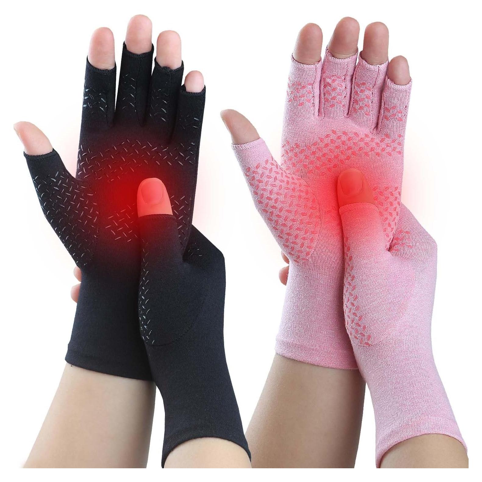 Guantes de Compresión Kecartu para Artritis - 2 Pares Medianos