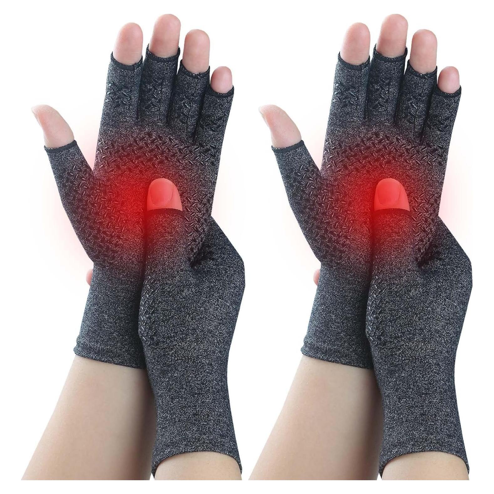 Guantes de Compresión Kecartu para Artritis - 2 Pares Mediano