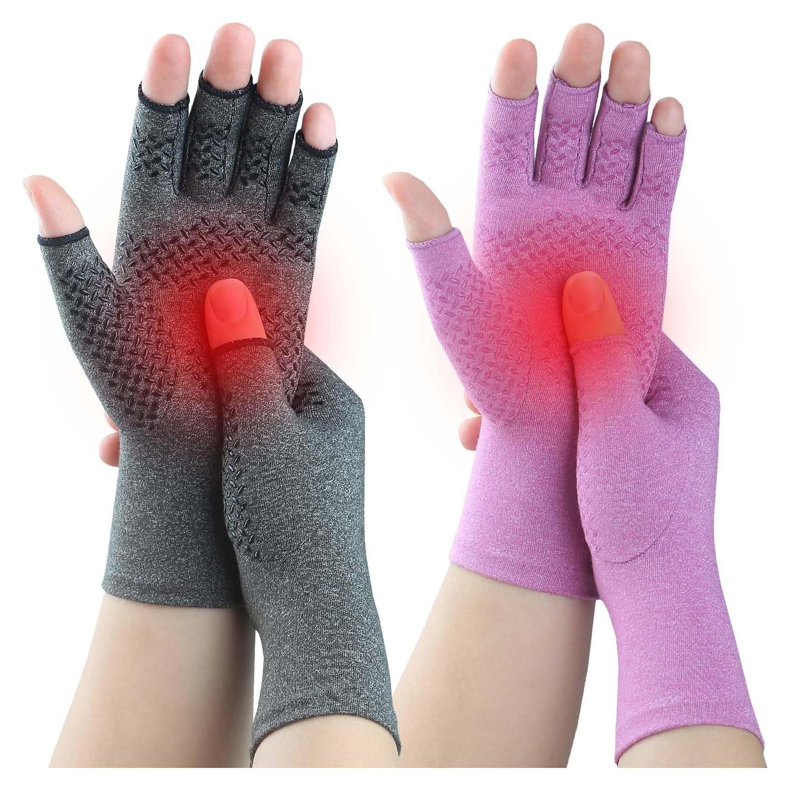 Guantes de Compresión Kecartu para Artritis - 2 Pares Medianos