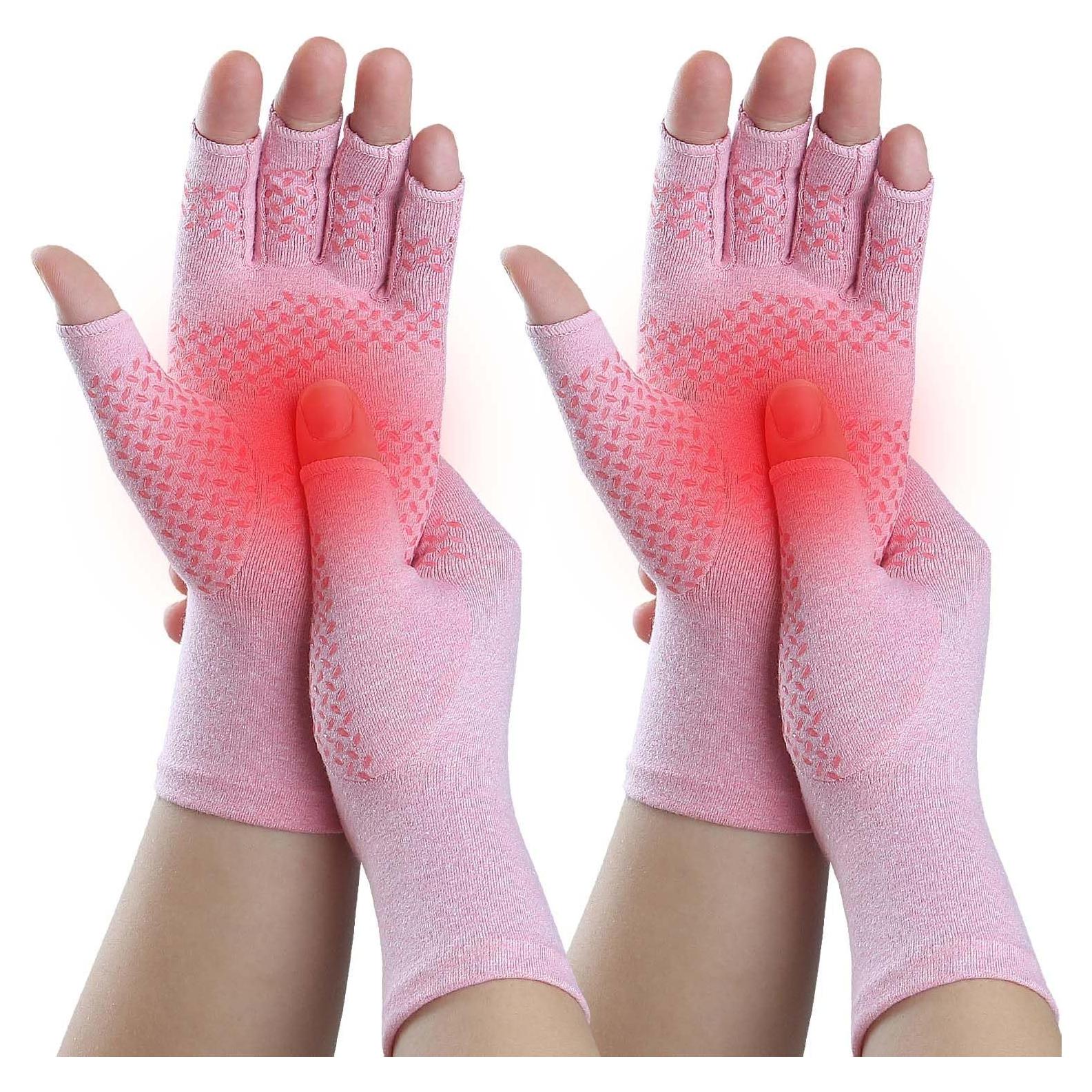 Guantes de Compresión Kecartu para Artritis Rosa Grande