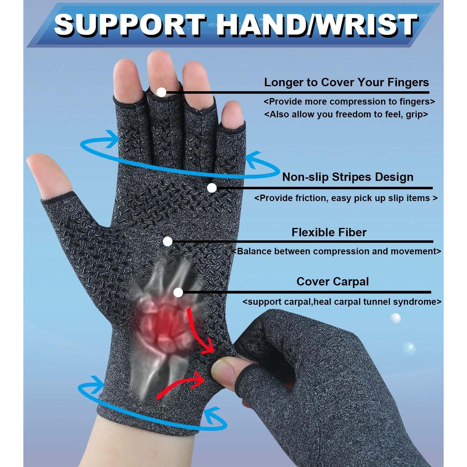 Guantes de Compresión Kecartu para Artritis Rosa Grande