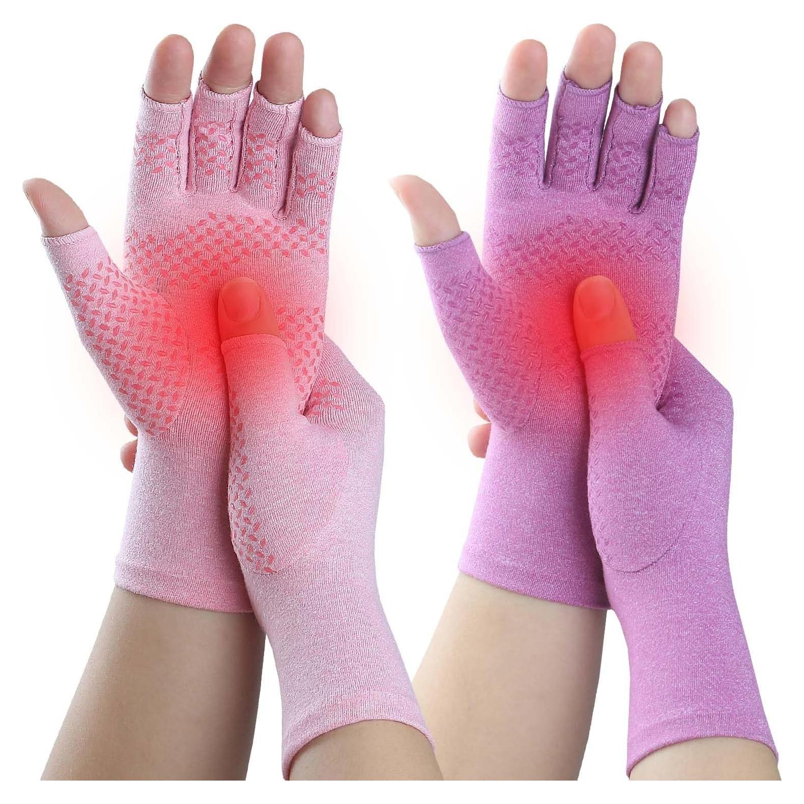 Guantes de Compresión Kecartu para Artritis - 2 Pares Medianos