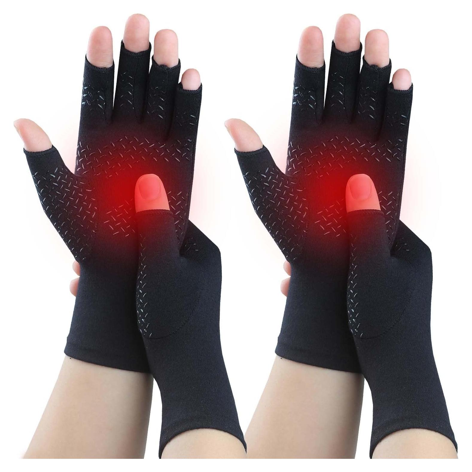 Guantes de Compresión Kecartu para Artritis - 2 Pares, Grande