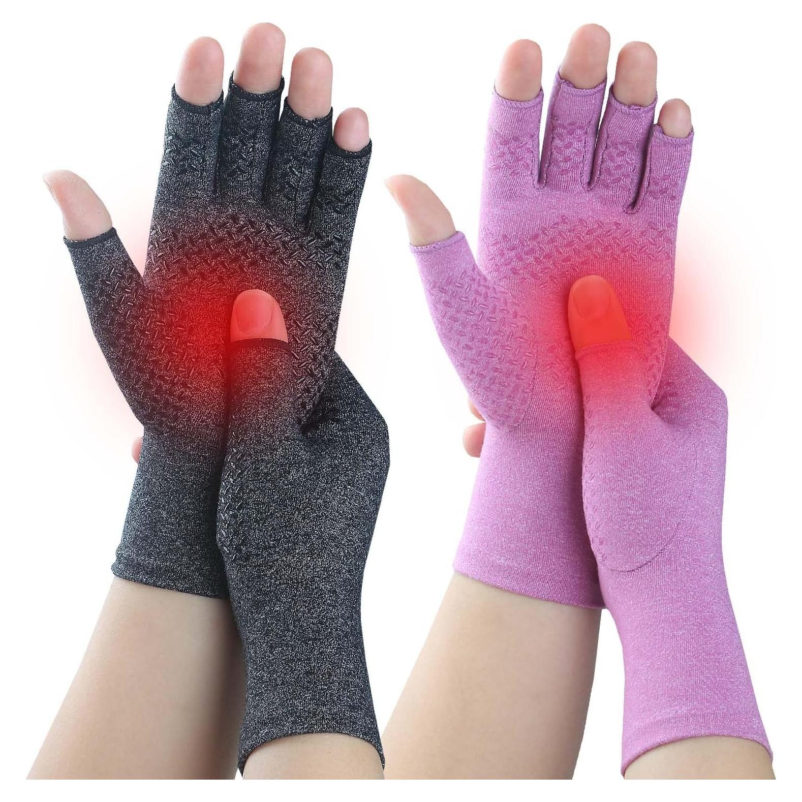 Guantes de Compresión Kecartu para Artritis - 2 Pares Medianos