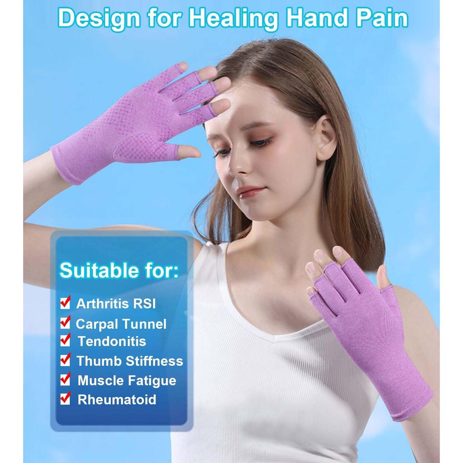 Guantes de Compresión Kecartu para Artritis - 2 Pares Medianos