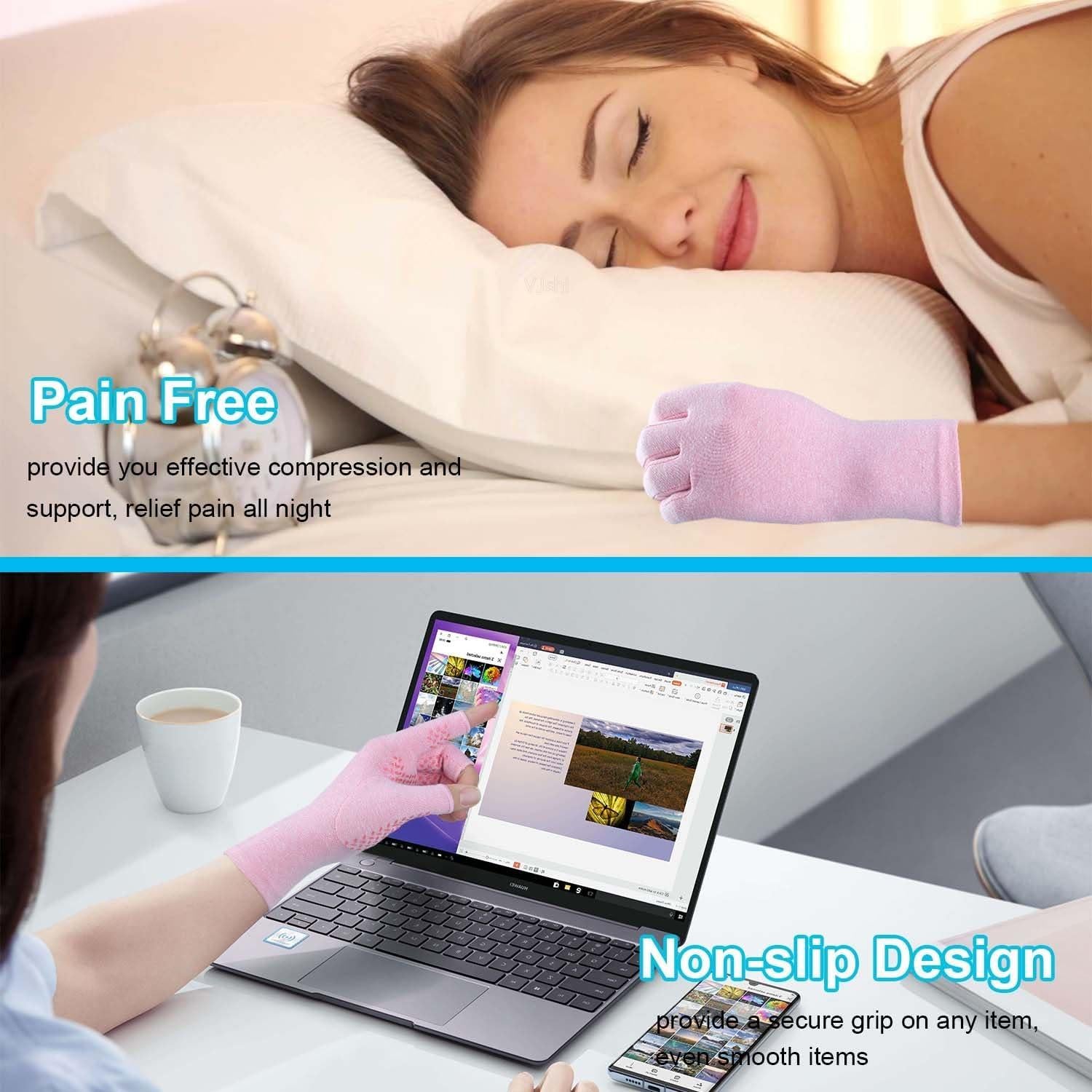 Guantes de Compresión Kecartu para Artritis - 2 Pares Medianos