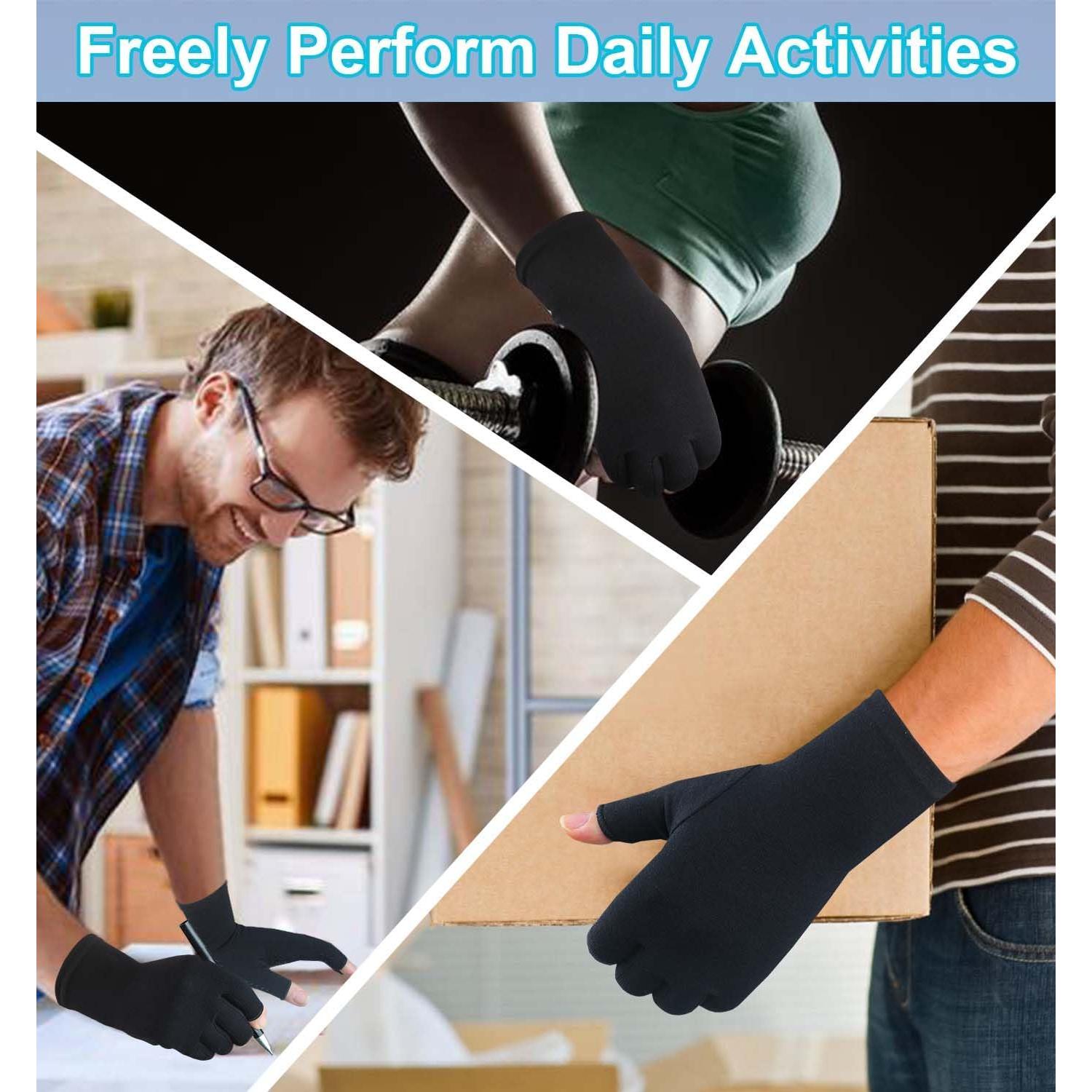 Guantes de Compresión Kecartu para Artritis - 2 Pares Medianos