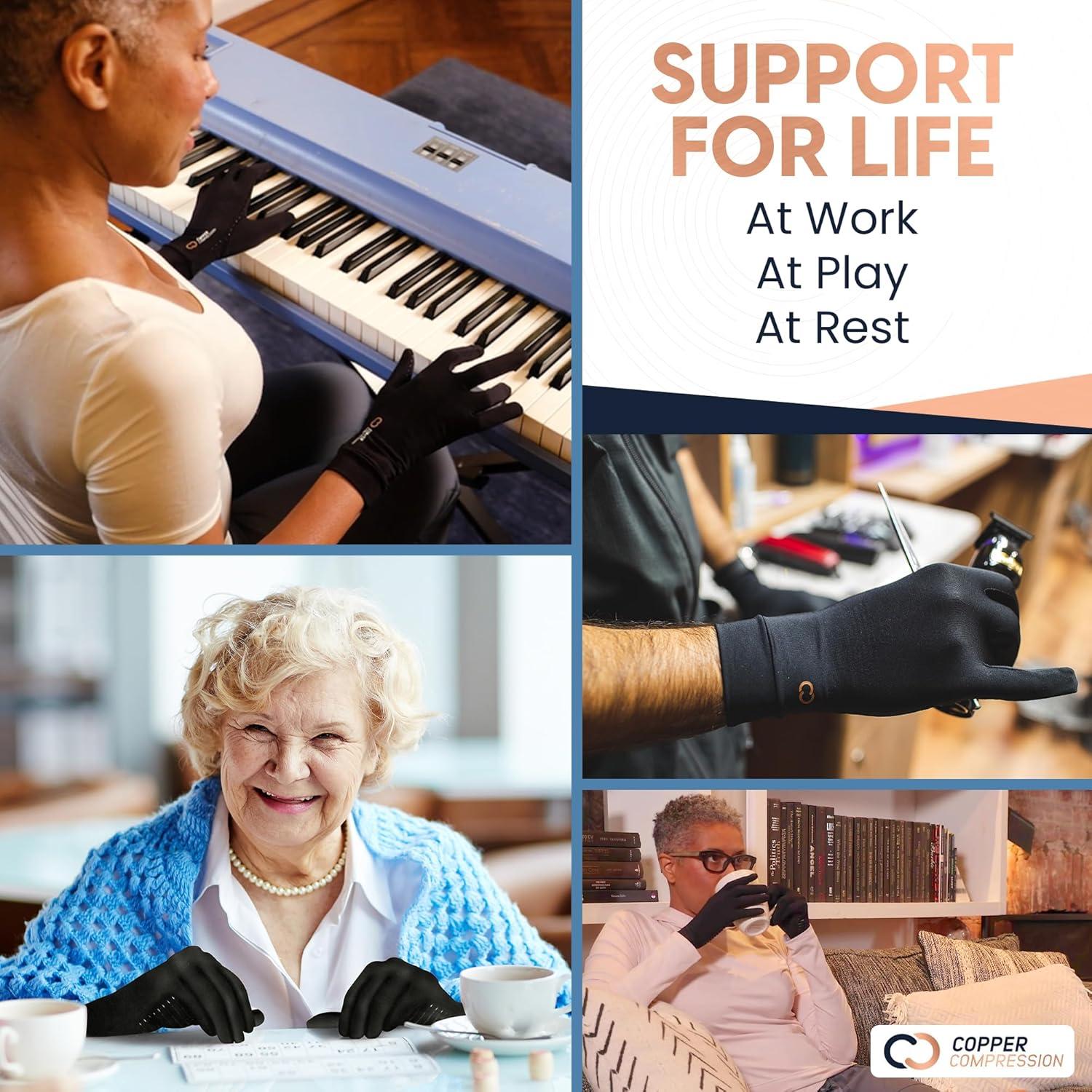 Guantes de Compresión Copper Compression para Artritis - Pequeño