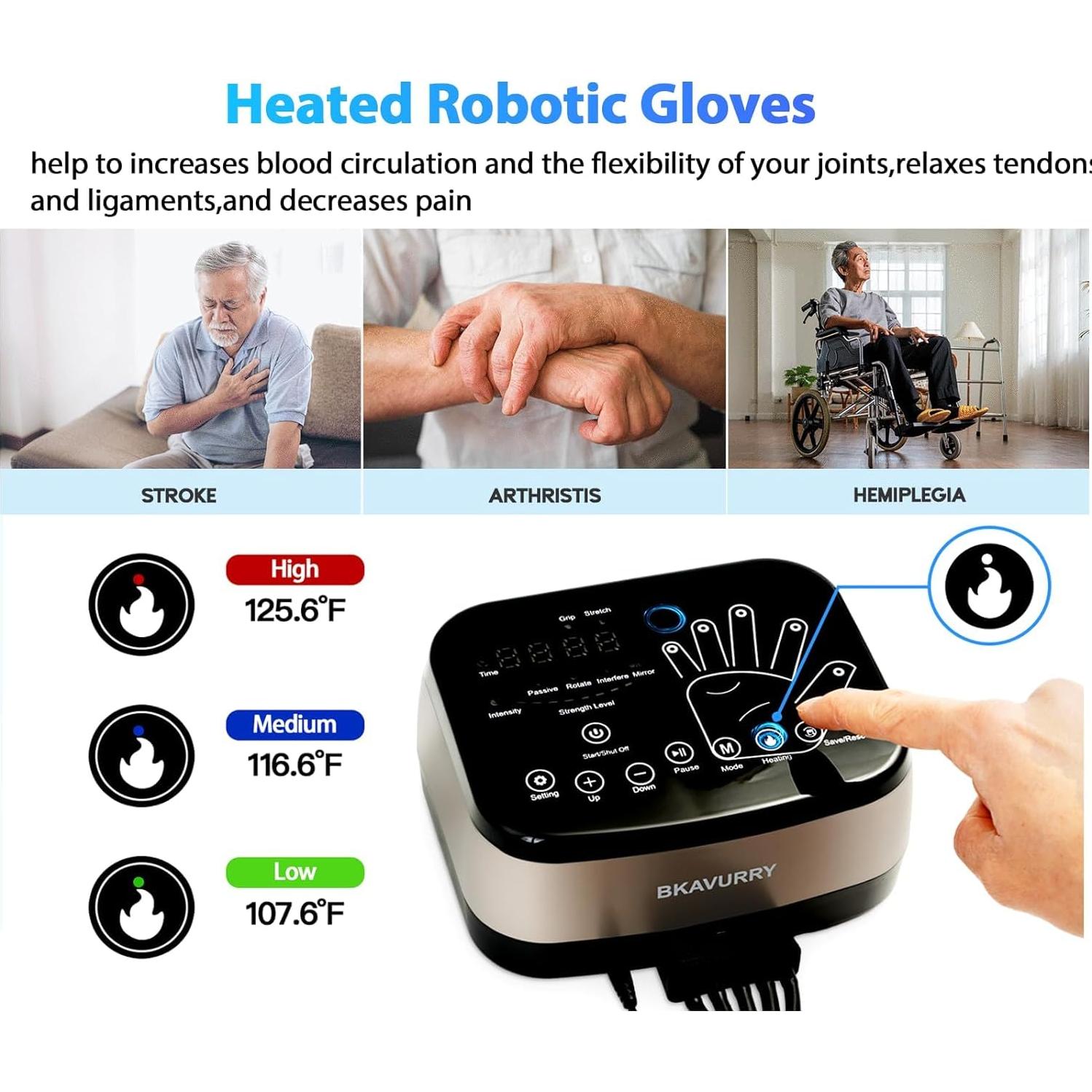 Guante Robotizado Calentado KWYBOW para Rehabilitación