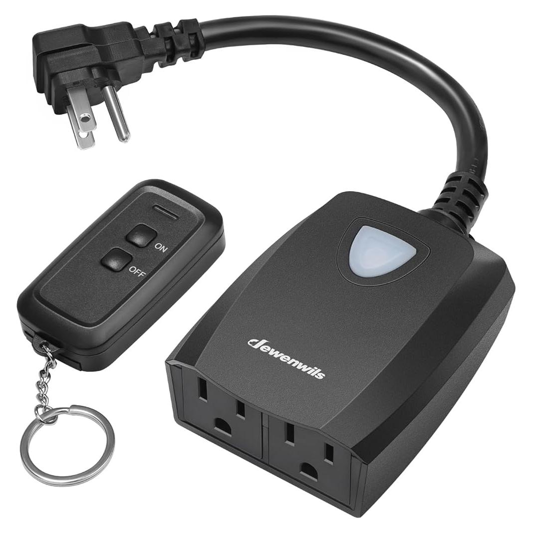 Toma Corriente Inalámbrica Dewenwils 15A Exterior 30m