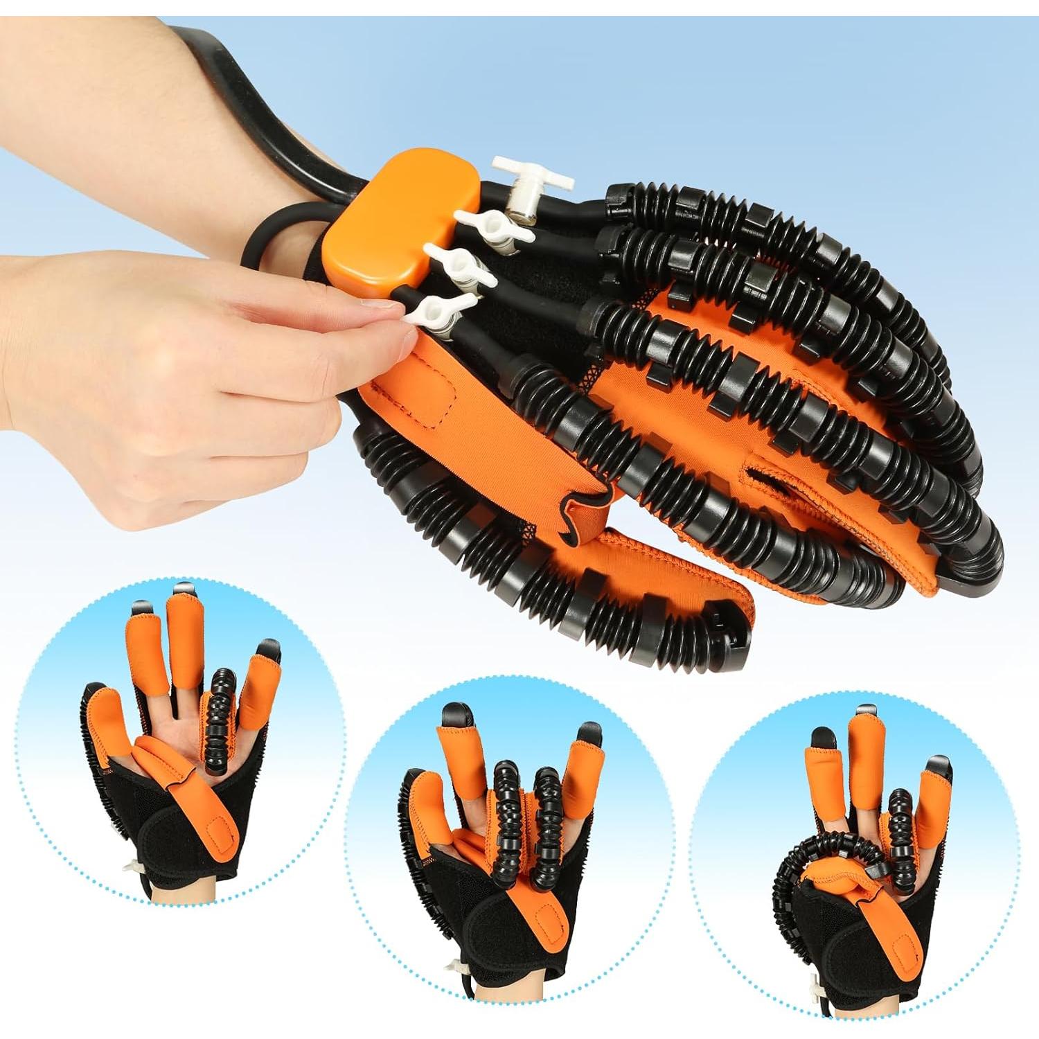 Guante Robot Rehabilitación Calentamiento Mano Izquierda L