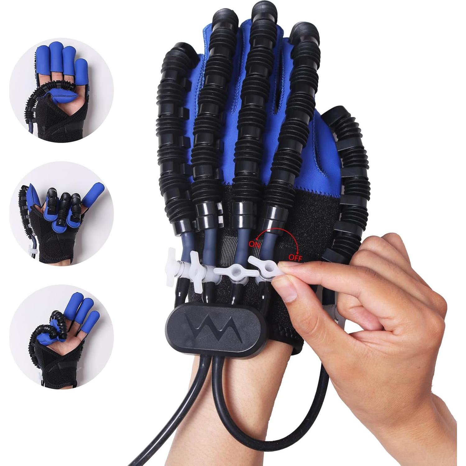 Guantes de Rehabilitación de Dedos NIWEI ST04 Mano Izquierda S Azul
