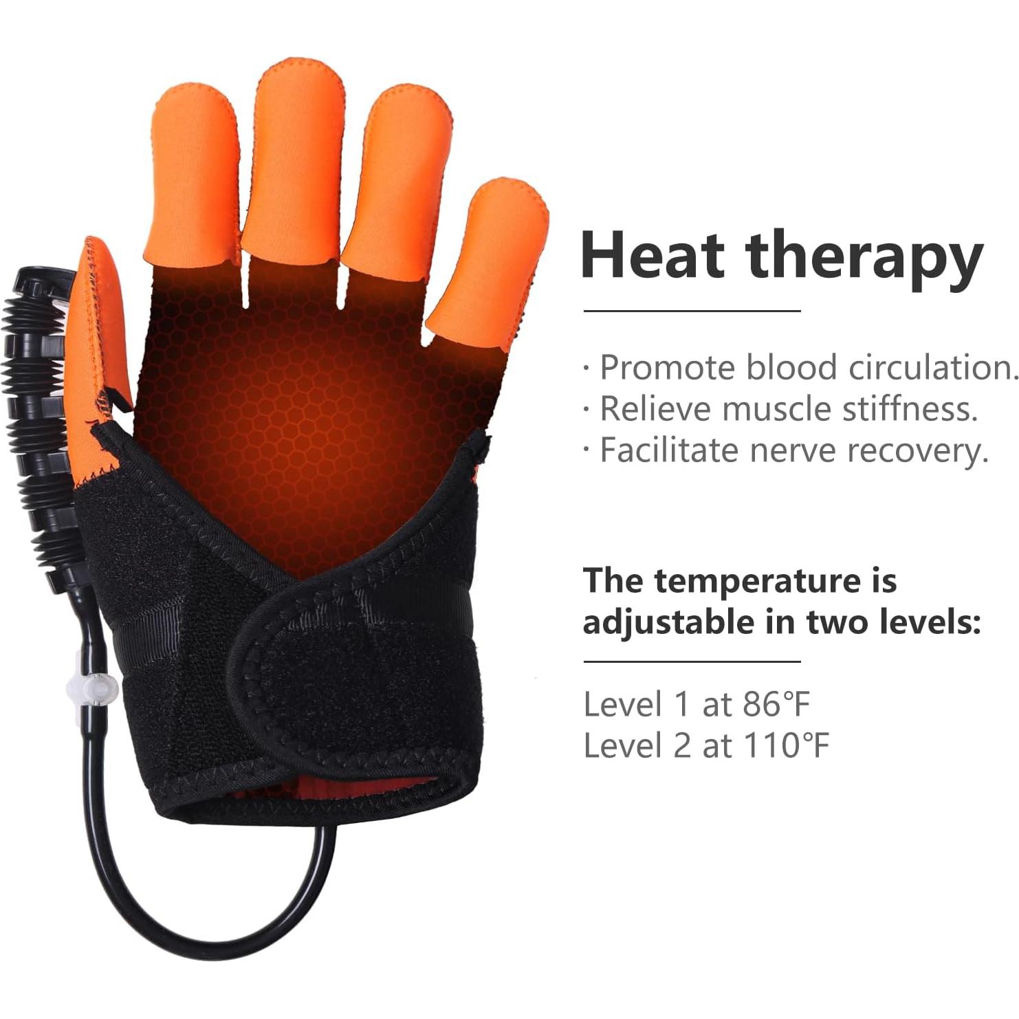 Guantes de Rehabilitación NIWEI ST04 para Mano Derecha S Naranja