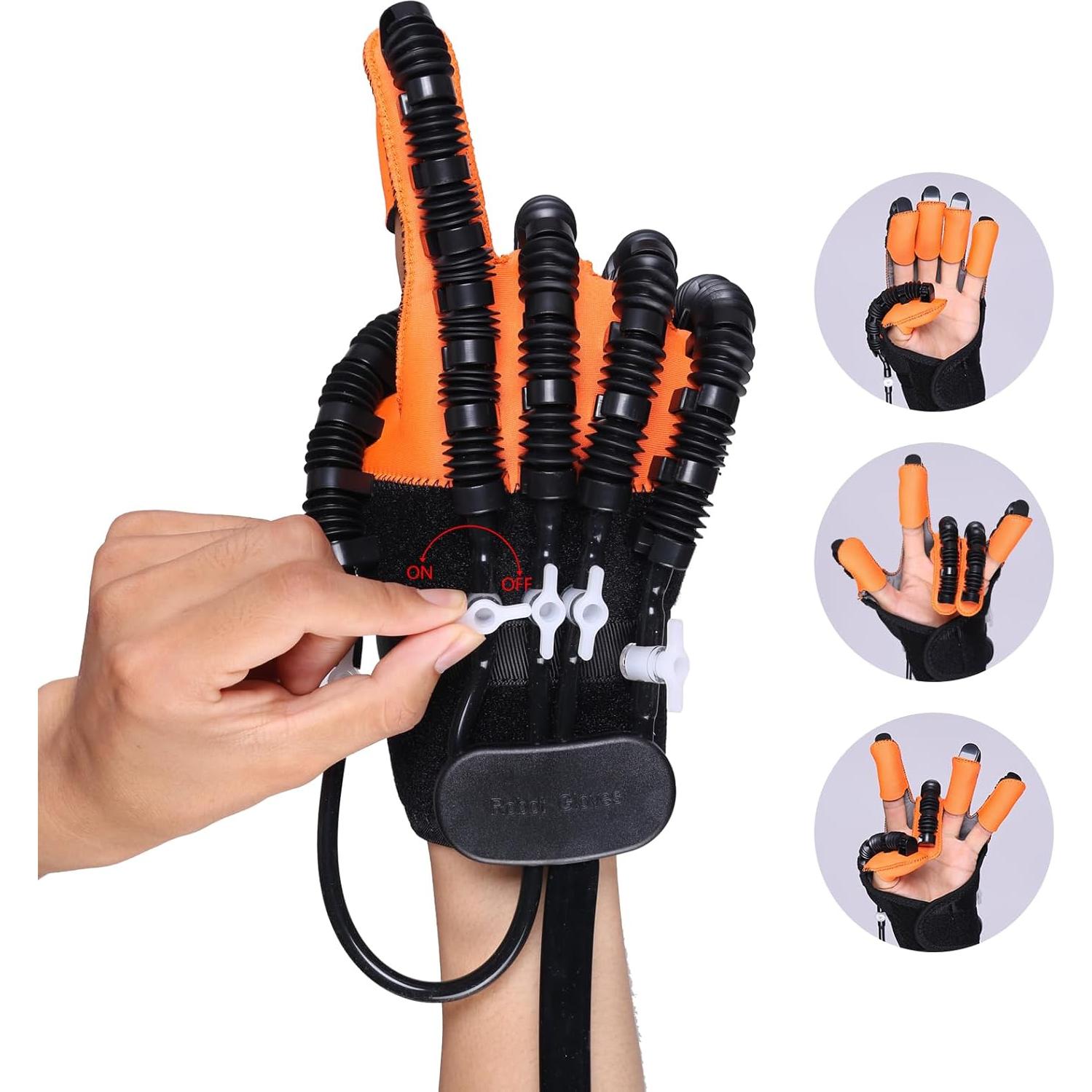 Guantes de Rehabilitación NIWEI ST04 para Mano Derecha S Naranja